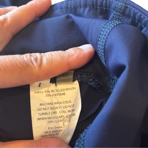 Erin Snow Navy Blue High Waisted Leggings with Zipper Detail XS - Picture 7 of 9